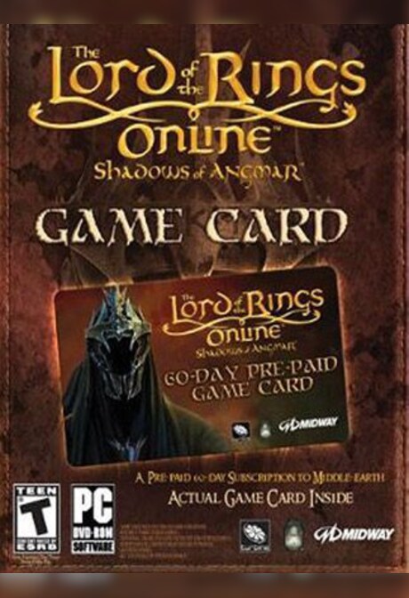 Lord of the Rings Online Time Card Prepaid 60 Days LOTRO EUROPE