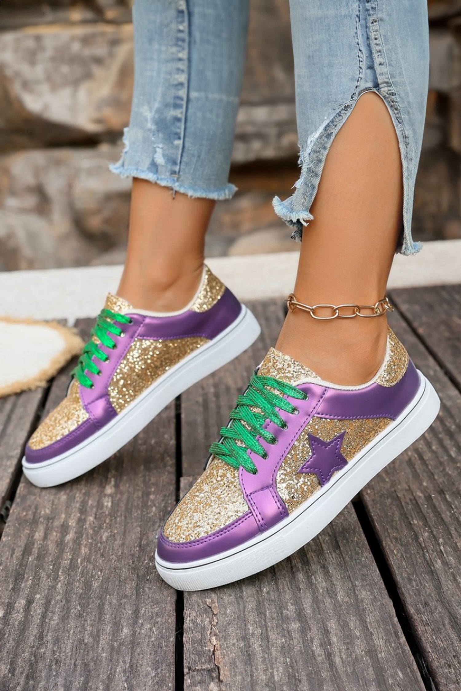 Pièce mode femme patchwork — violet