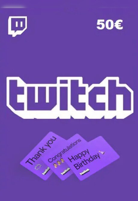 Twitch Gift Card 50 EUR - twitch Key - EUROPE