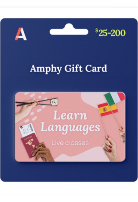 Languages Online - Live Classes Gift Card 150 EUR - Amphy Key
