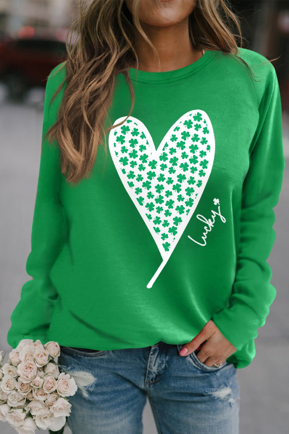 Sweat femme graphique — vert