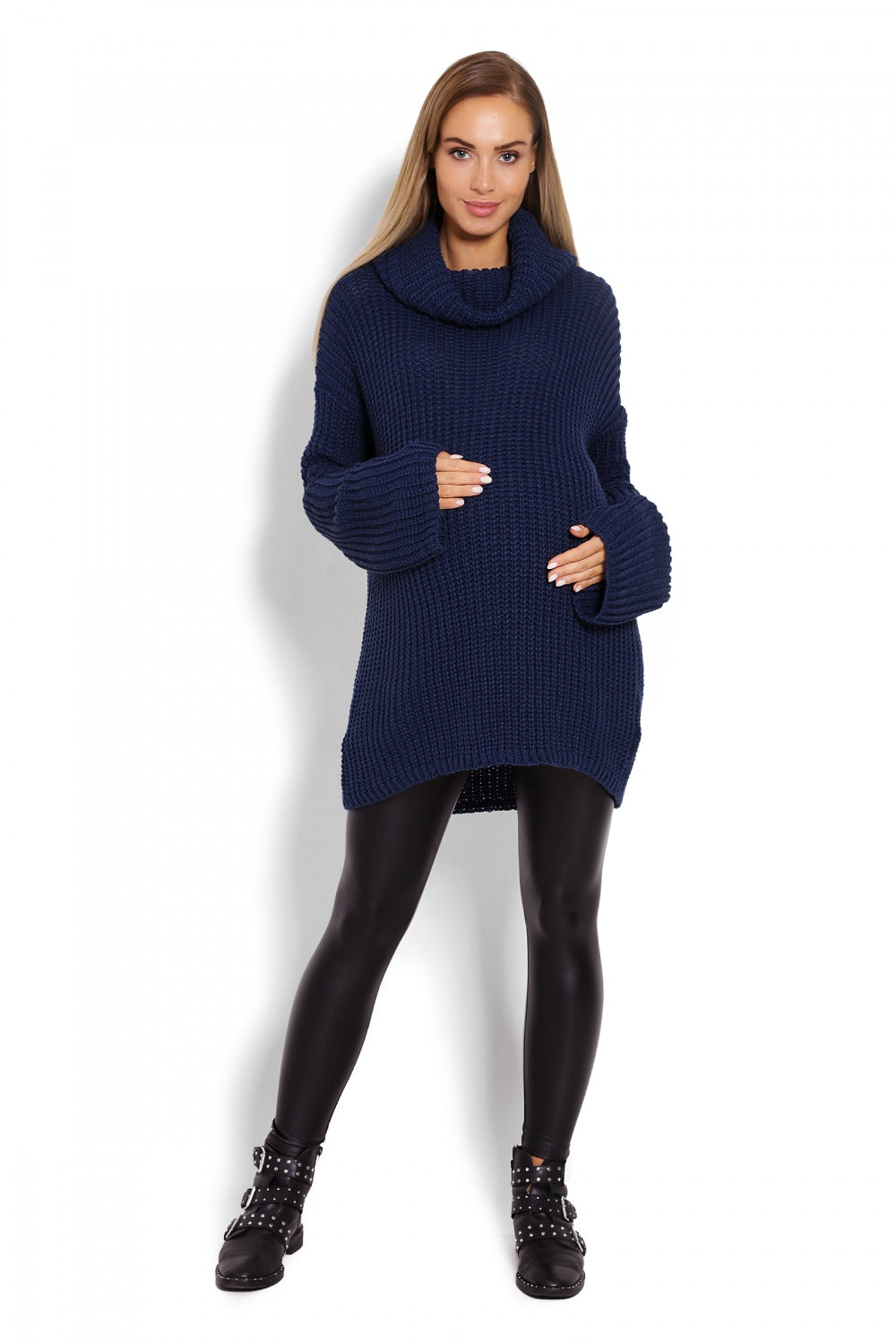 Chandail grossesse femme PeeKaBoo — bleu marine