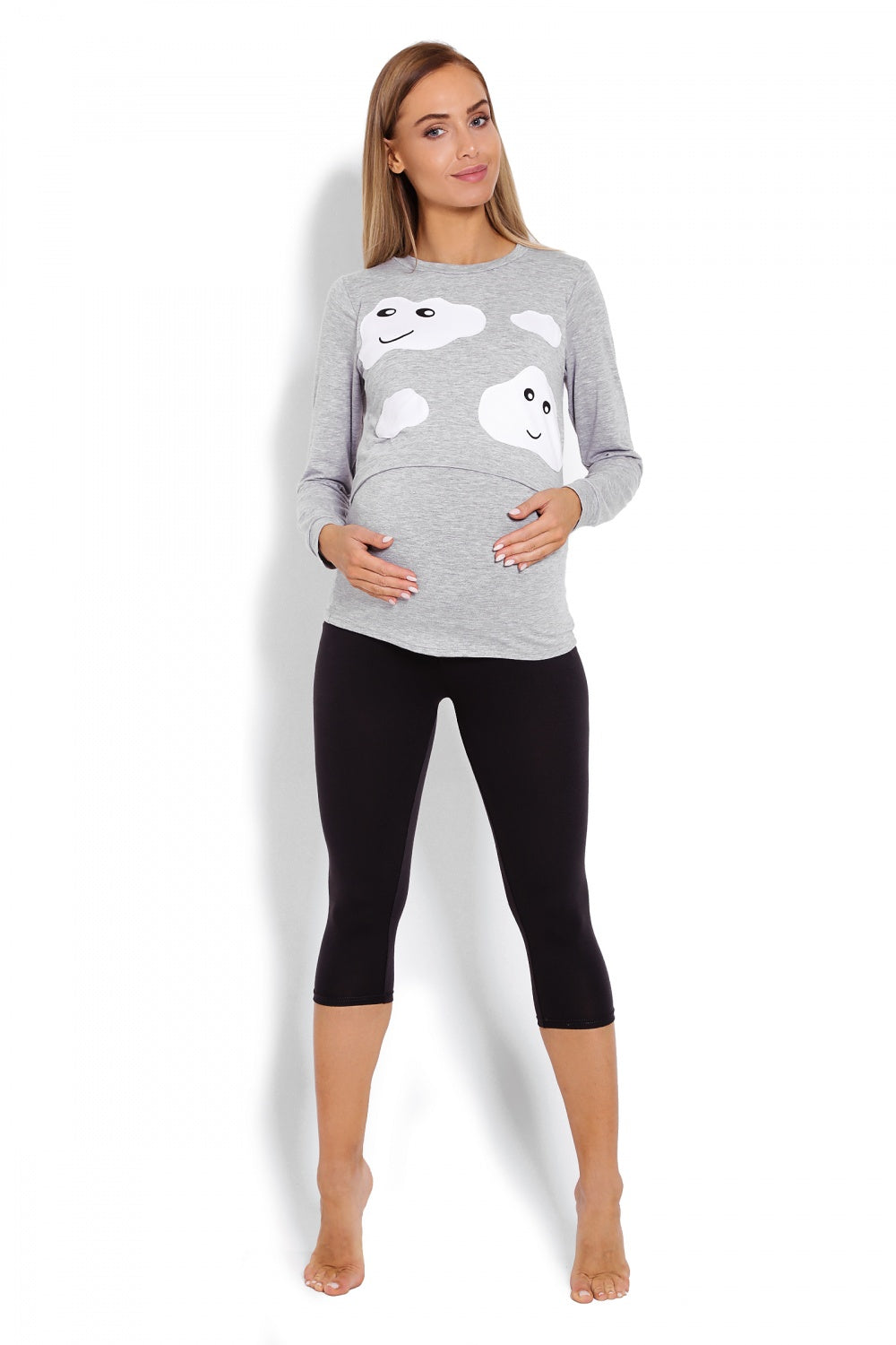 Pyjama femme PeeKaBoo De Grossesse De — gris
