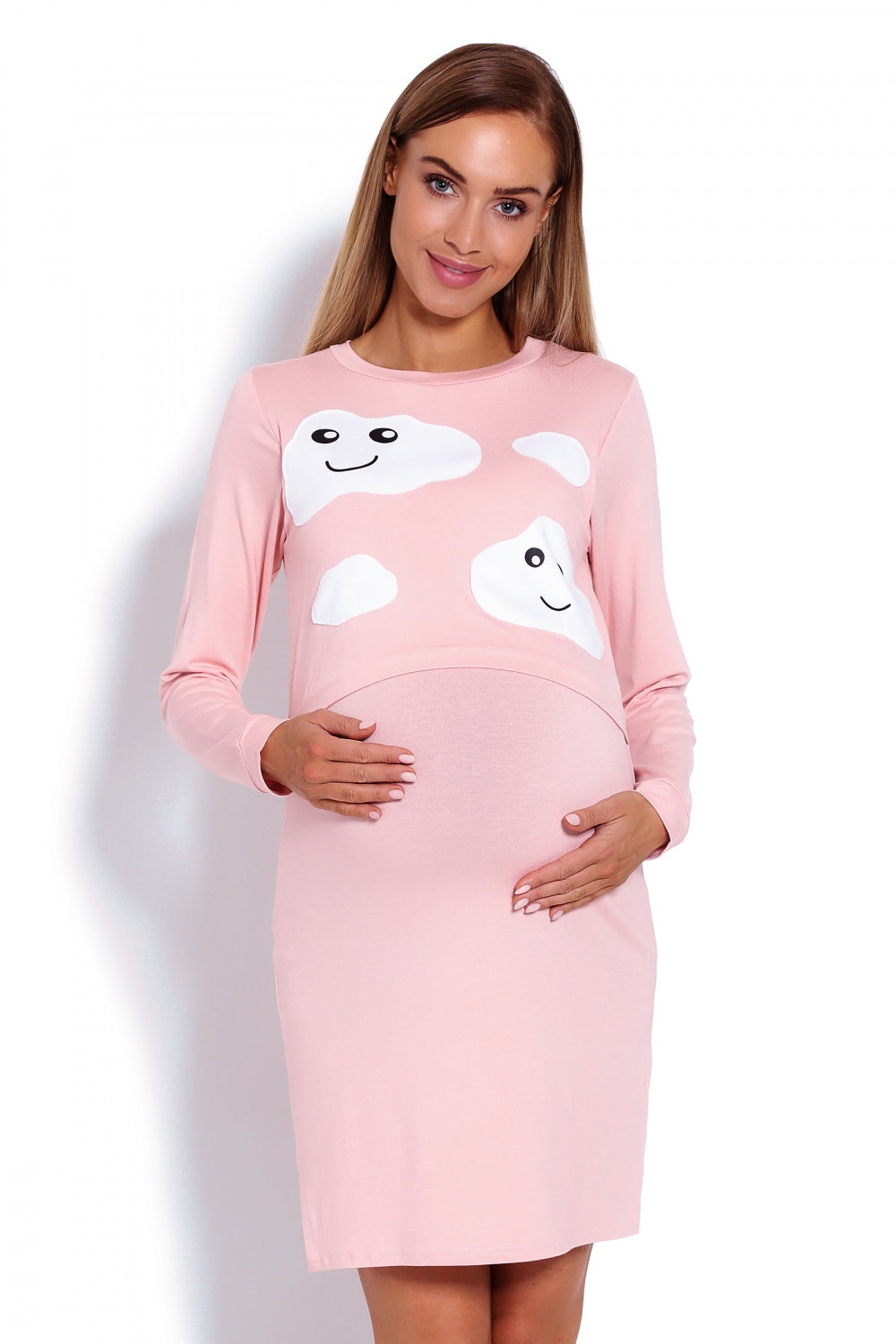 Chemise de nuit de grossesse femme PeeKaBoo — rosé