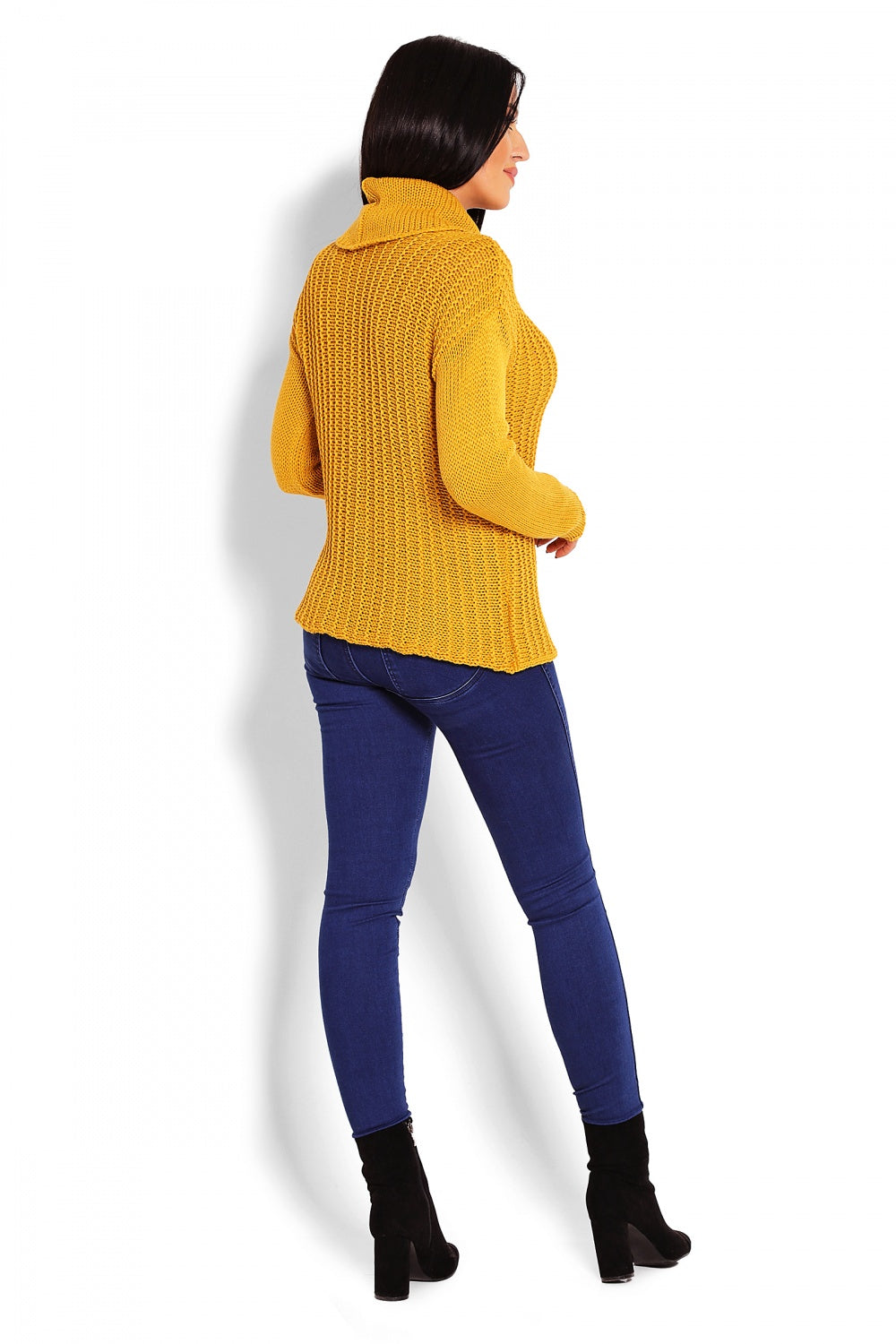 Pull femme PeeKaBoo Col Roulé Col — jaune