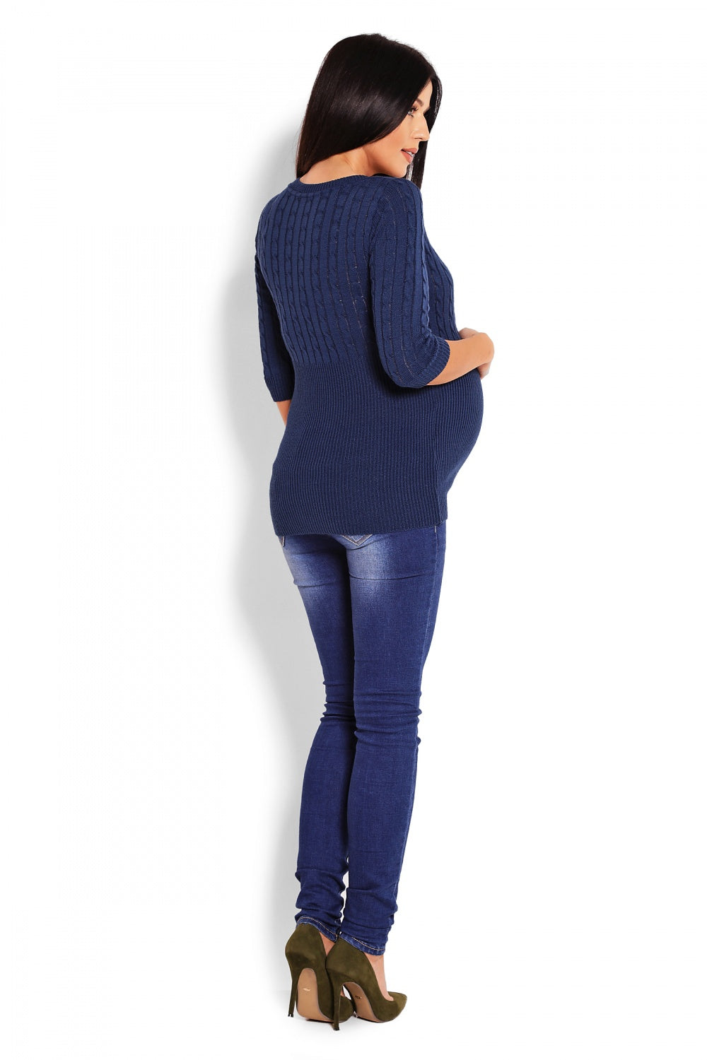 Chandail grossesse femme PeeKaBoo — bleu marine