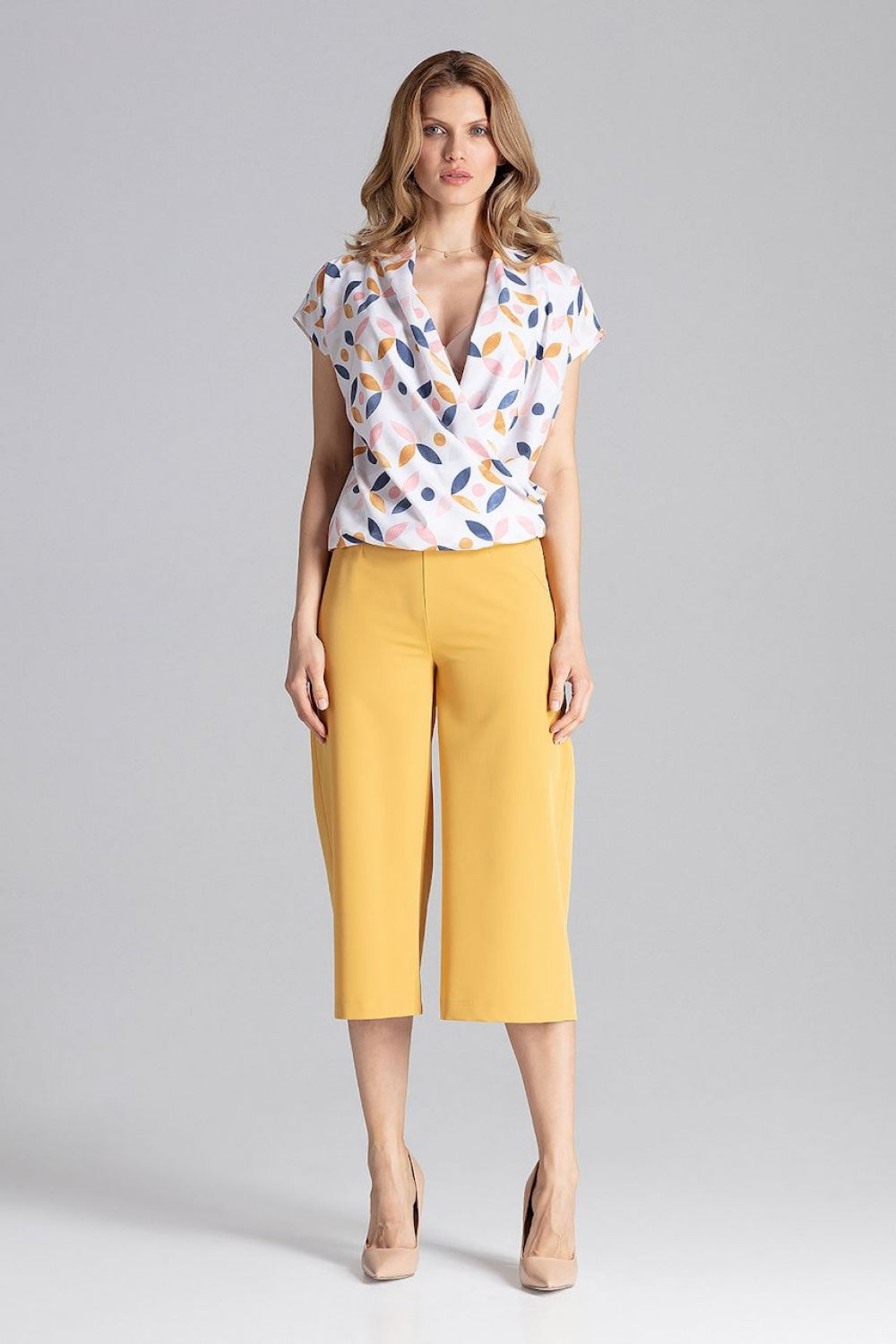 Chaussures à talons femme Figl Pantalon Pantalon — jaune