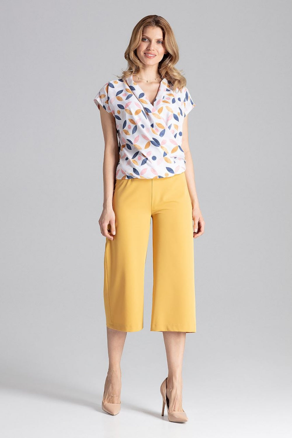 Chaussures à talons femme Figl Pantalon Pantalon — jaune