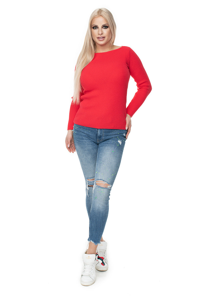 Pull femme PeeKaBoo Chandail Chandail — rouge