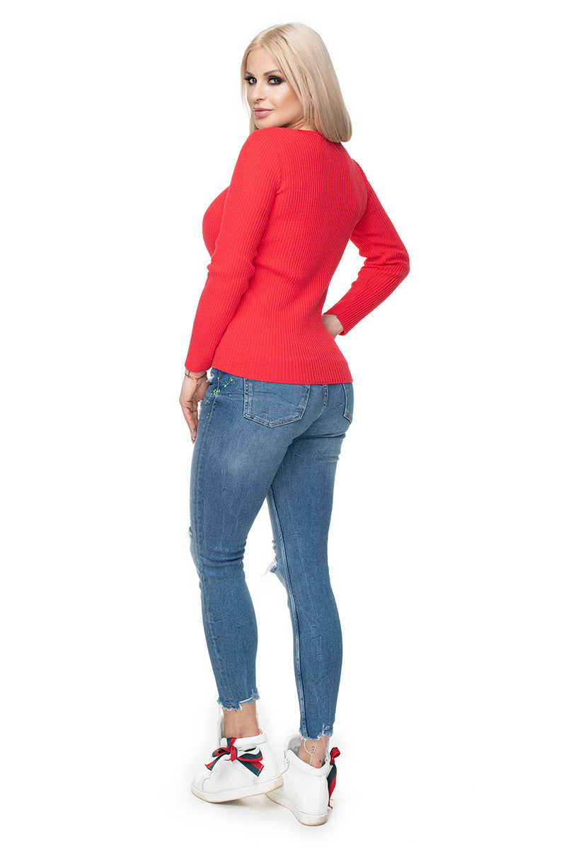 Pull femme PeeKaBoo Chandail Chandail — rouge