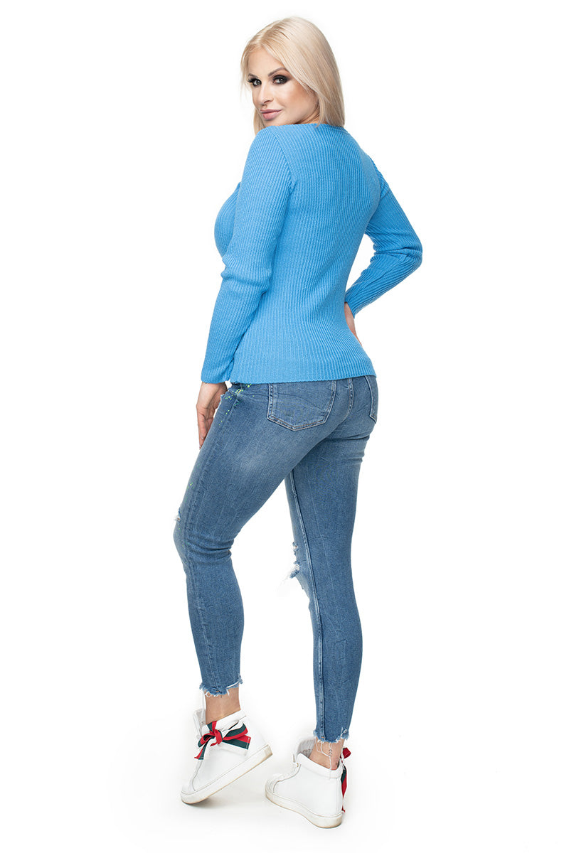Pull femme PeeKaBoo Chandail Chandail — bleu