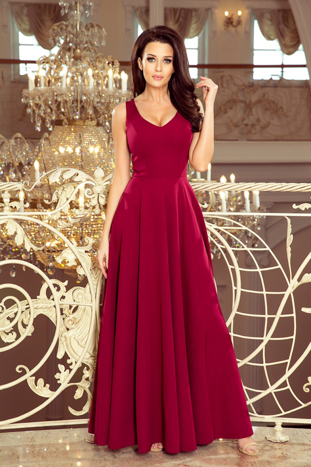 Robe femme Numoco Longue Longue — rouge