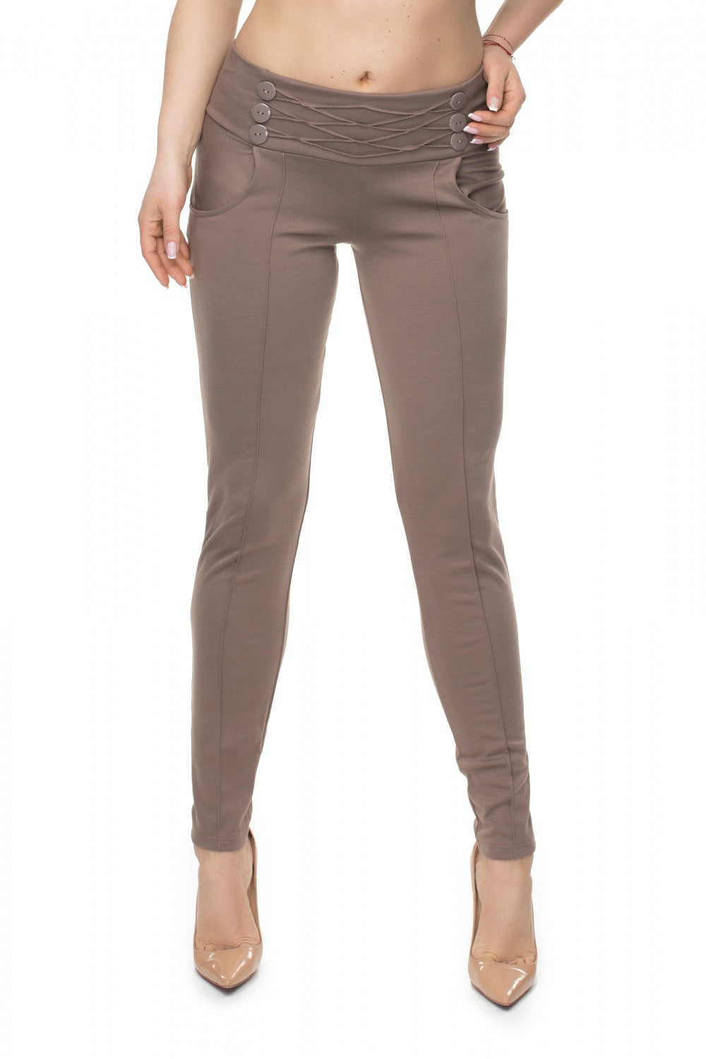 Chaussures à talons femme PeeKaBoo Pantalon Long Pantalon — beige