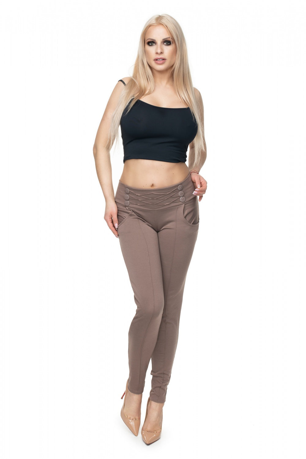 Chaussures à talons femme PeeKaBoo Pantalon Long Pantalon — beige