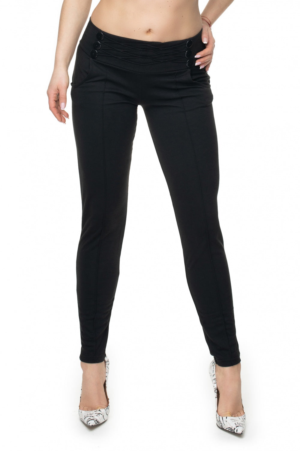 Chaussures à talons femme PeeKaBoo Pantalon Long Pantalon — noir