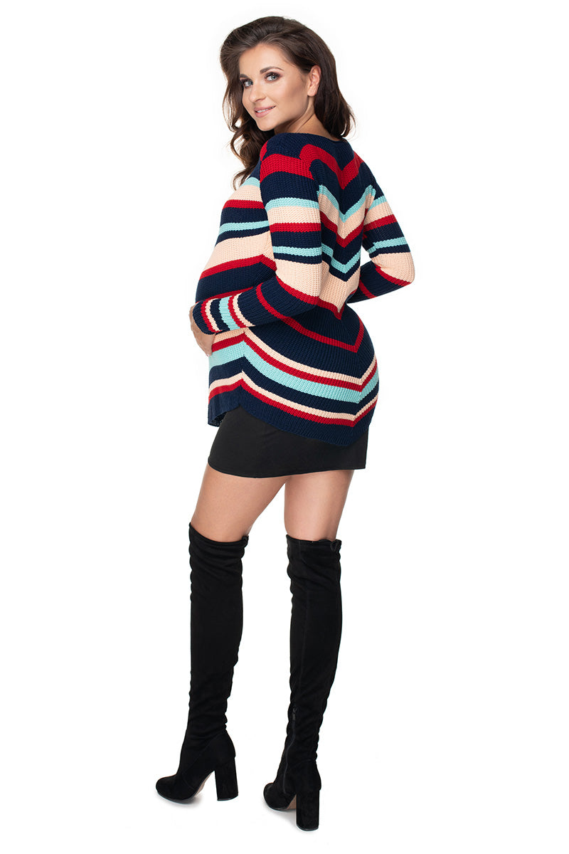 Chandail grossesse femme PeeKaBoo — bleu marine