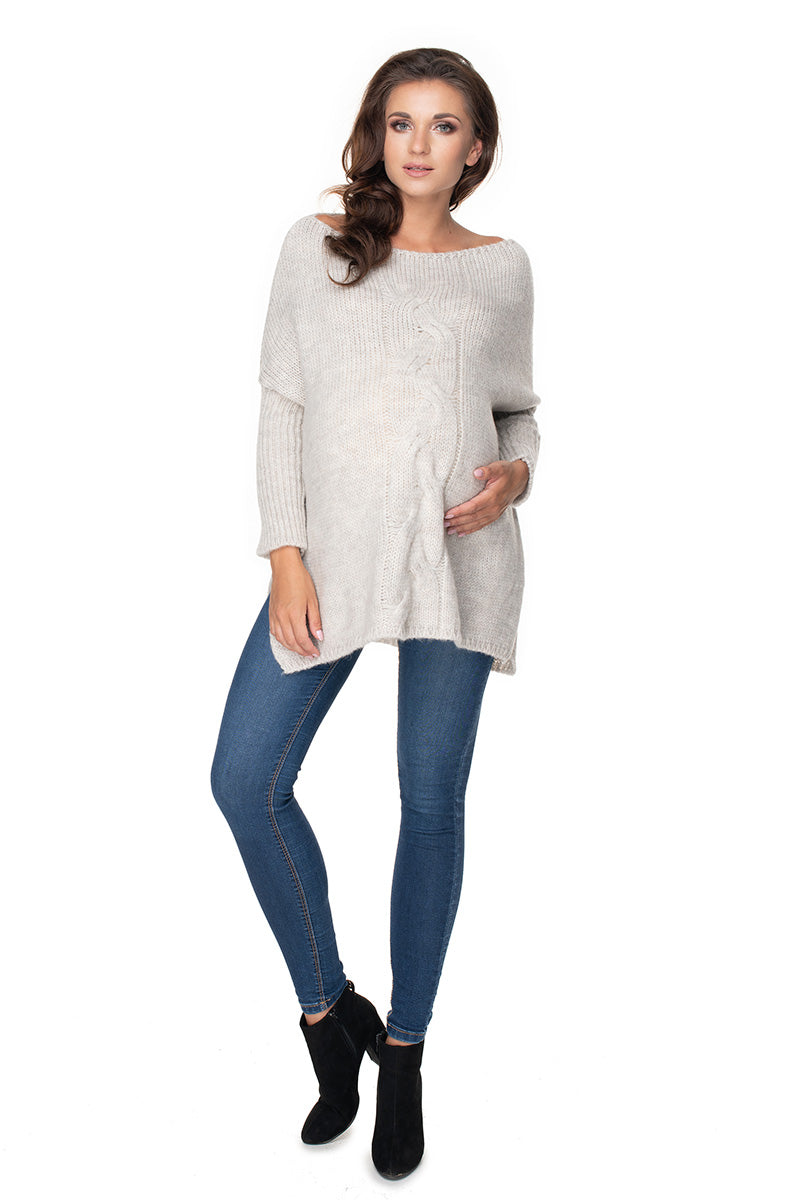 Chandail grossesse femme PeeKaBoo — gris