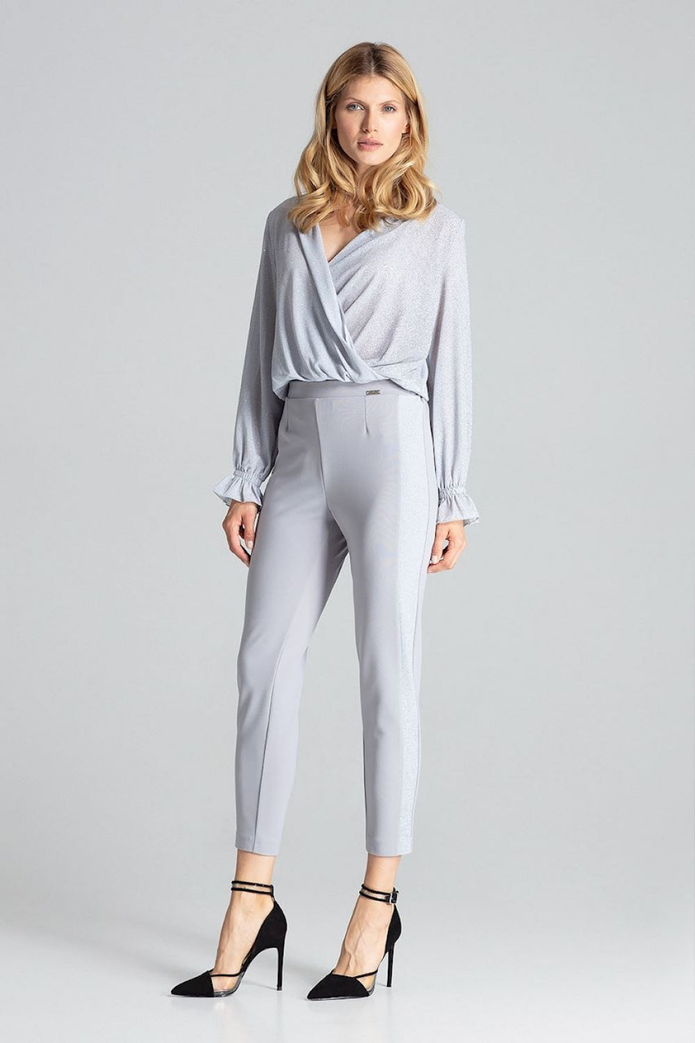 Chaussures à talons femme Figl Pantalon Pantalon — gris