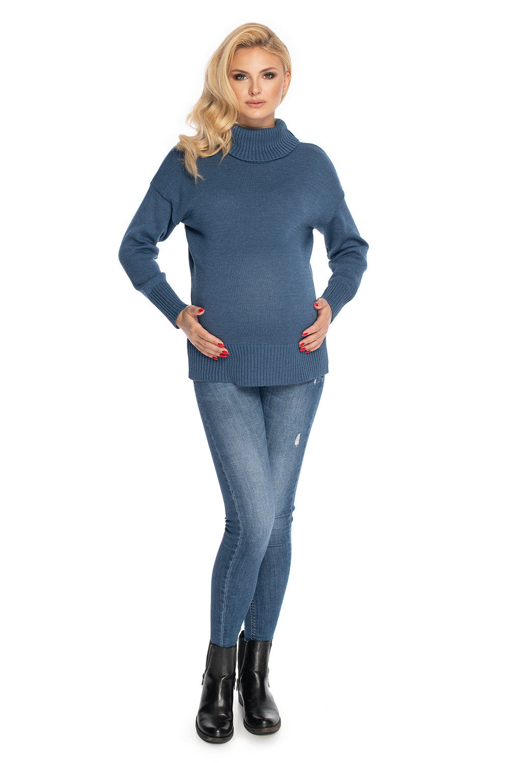 Chandail grossesse femme PeeKaBoo — bleu