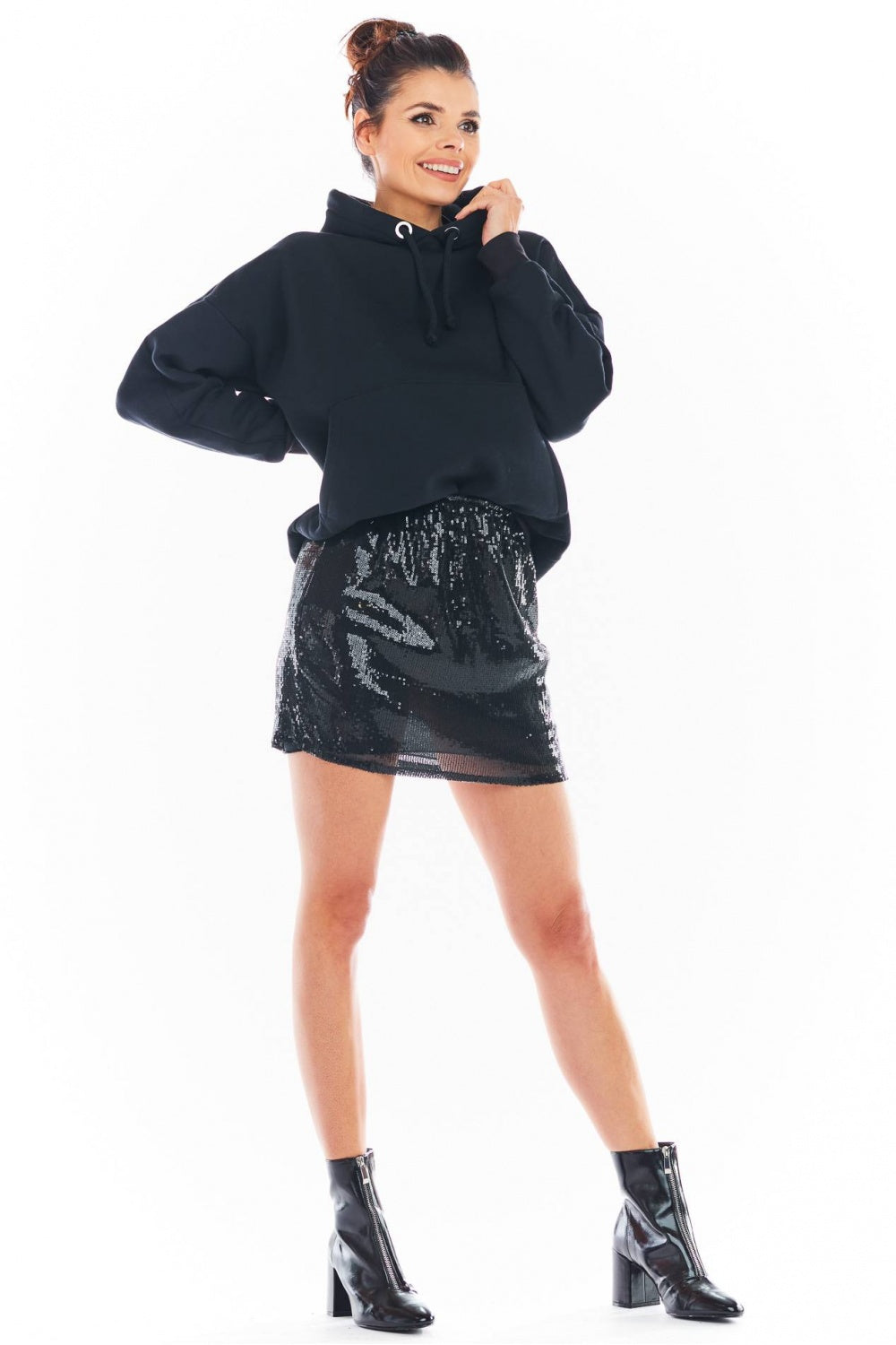 Jupe femme awama Courte Courte — noir