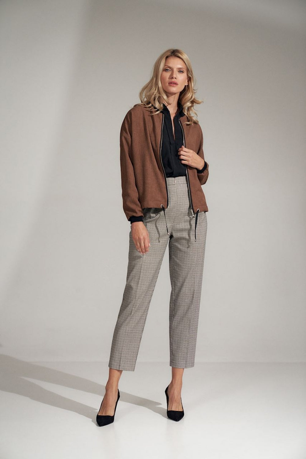Chaussures à talons femme Figl Pantalon Pantalon — gris