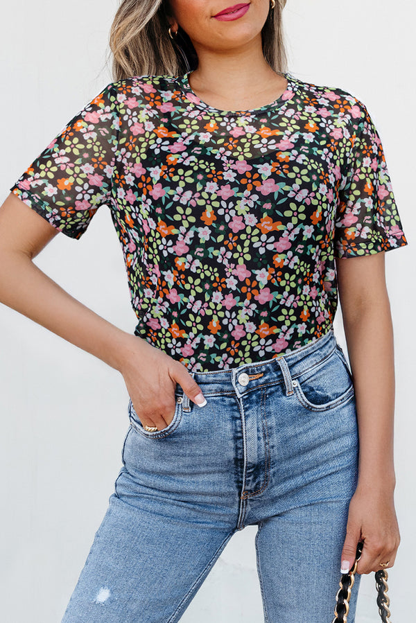 T-shirt femme floral