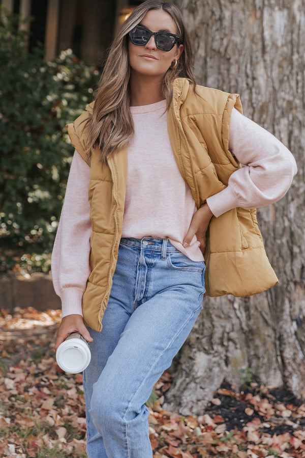 Pièce mode femme zip, oversized — kaki
