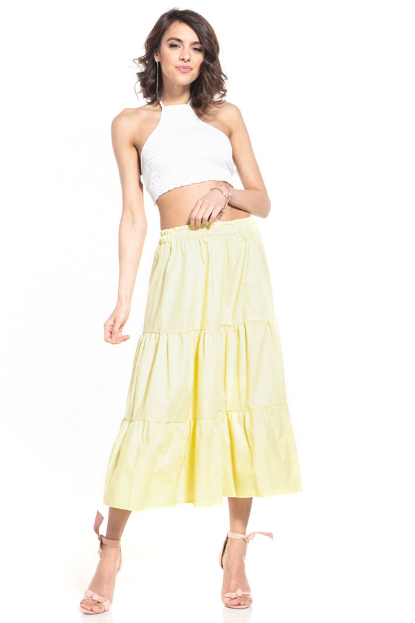 Jupe femme Tessita Longue Longue — jaune