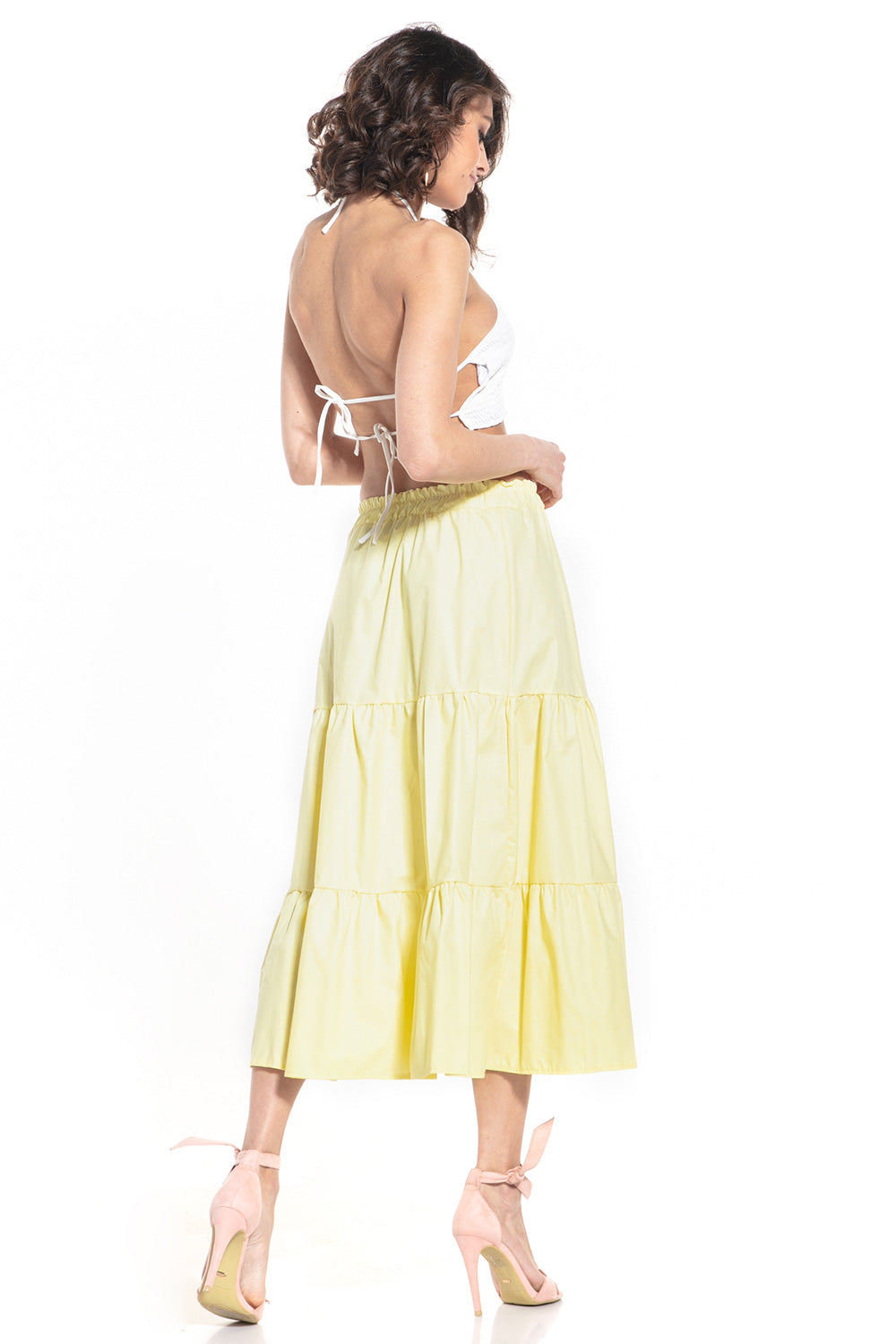 Jupe femme Tessita Longue Longue — jaune