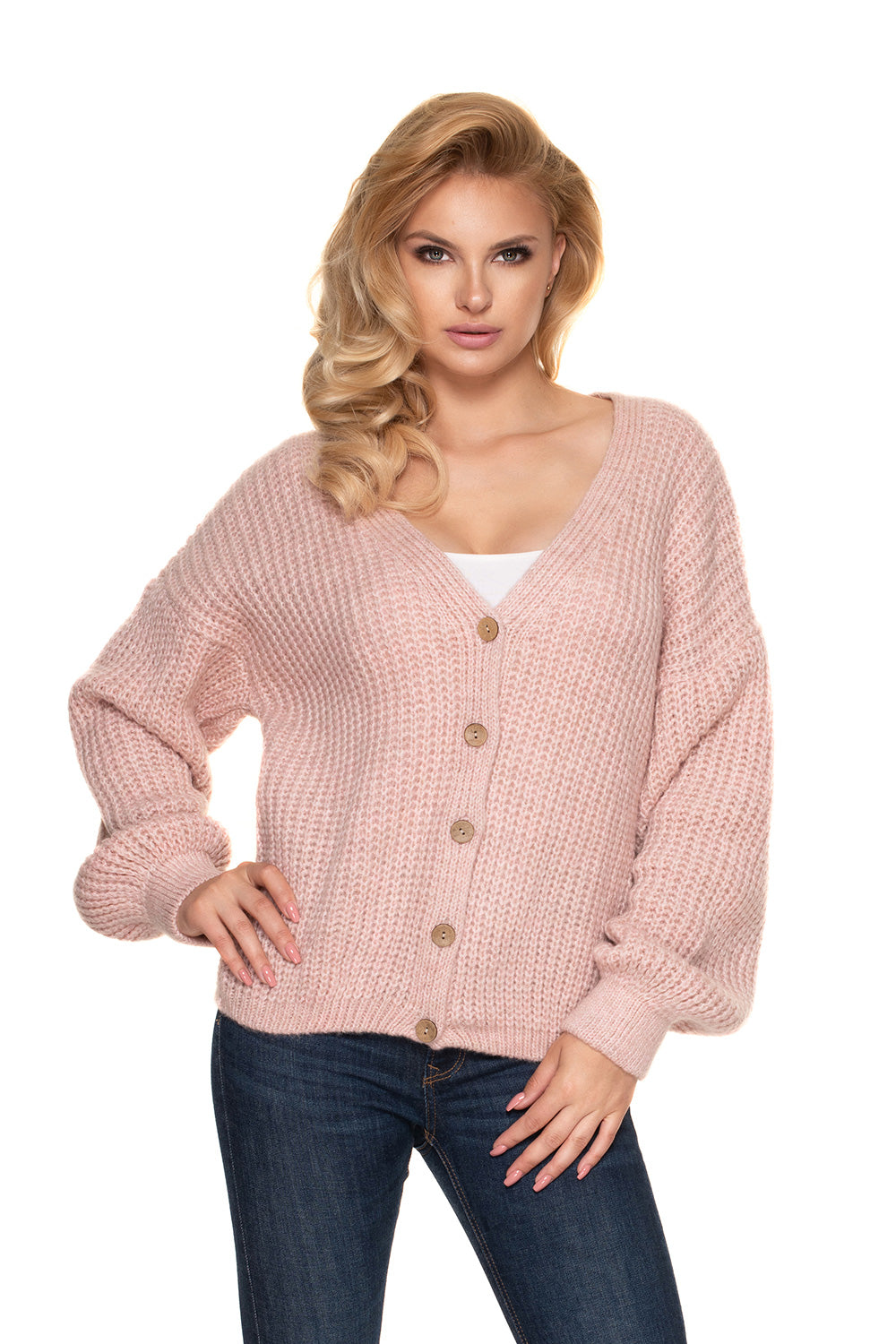 Cardigan femme PeeKaBoo — rosé