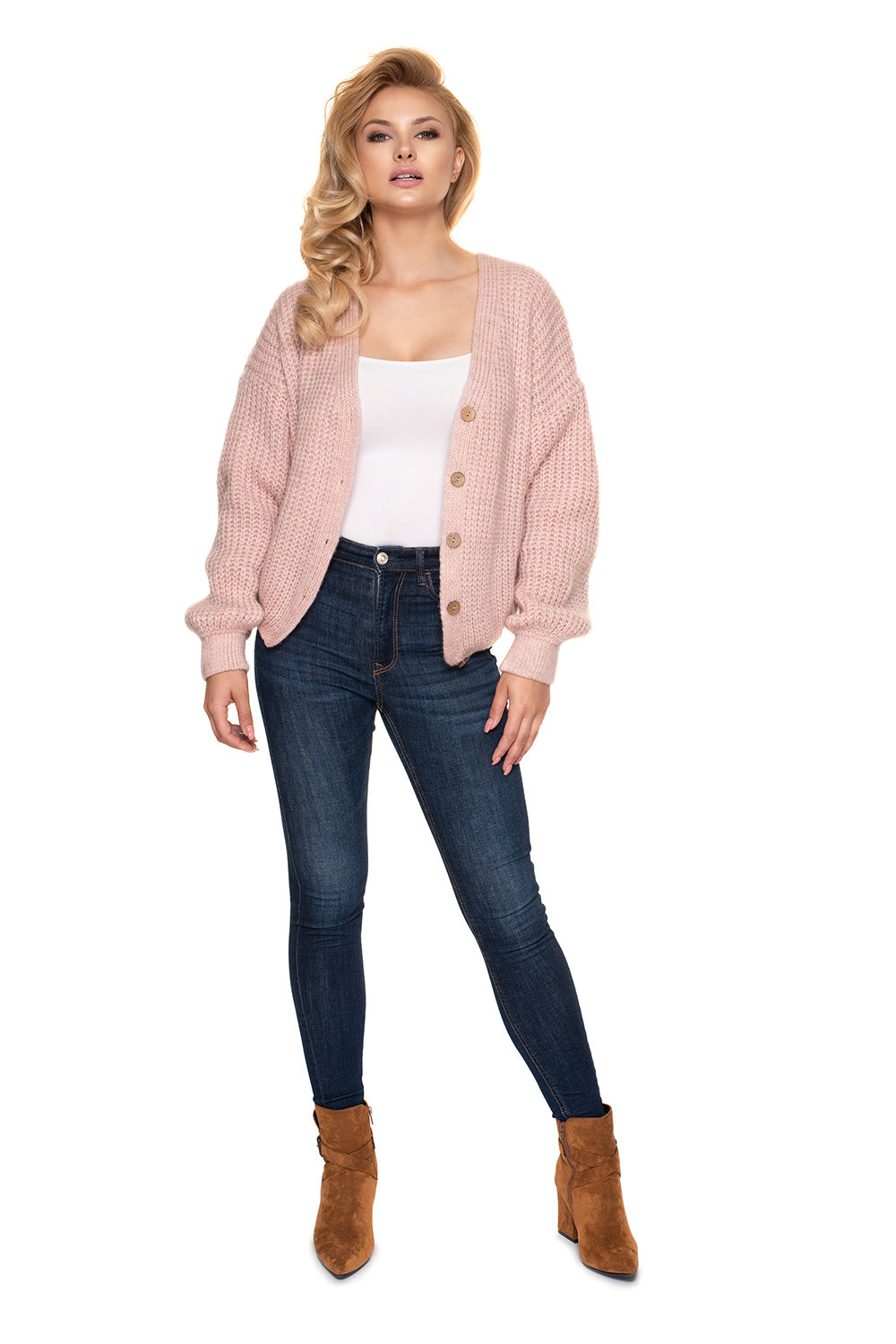 Cardigan femme PeeKaBoo — rosé
