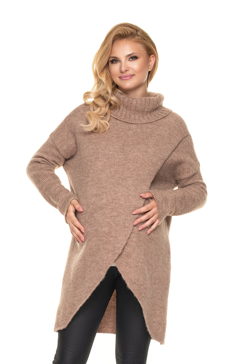 Chandail grossesse femme PeeKaBoo — beige