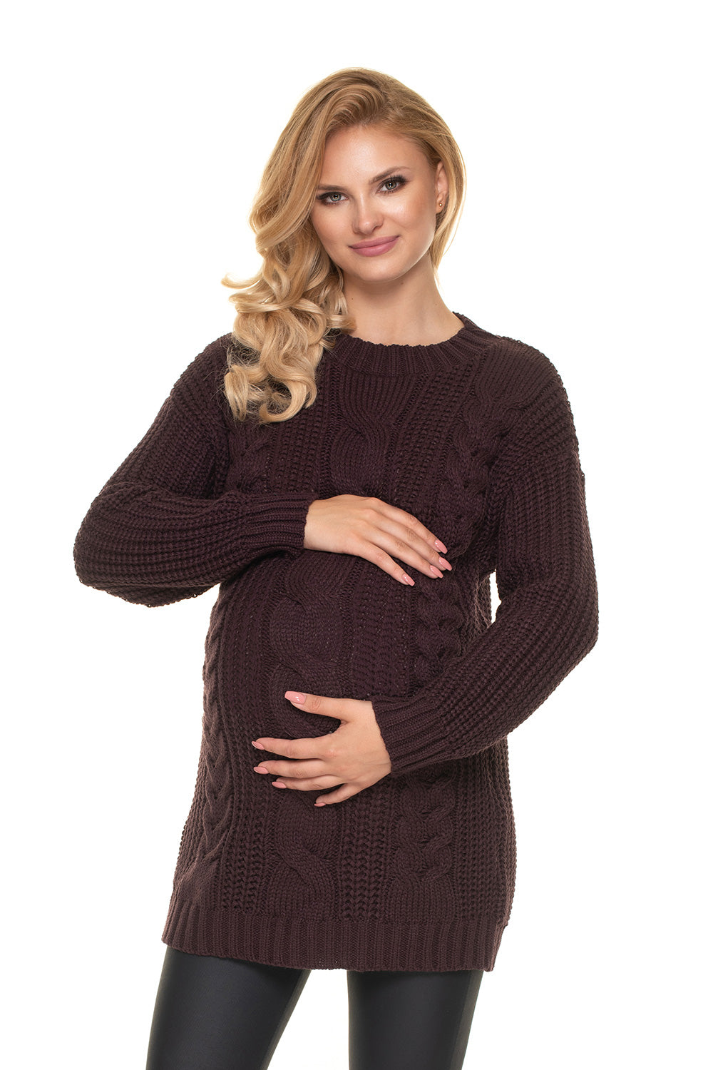 Pull femme PeeKaBoo Chandail Grossesse Chandail — brun