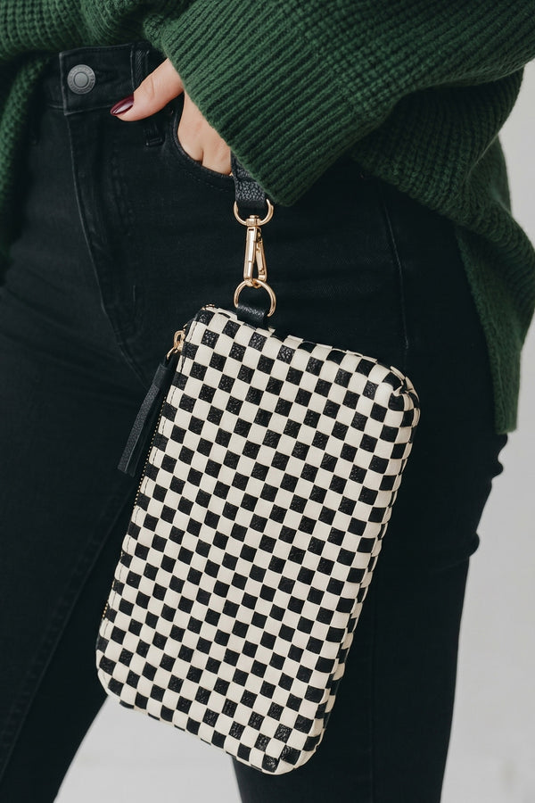 Pièce mode femme à carreaux — noir