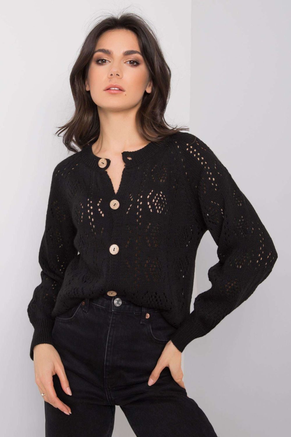 Cardigan femme Och Bella — noir