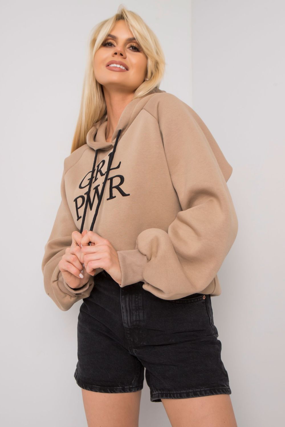 T-shirt femme Ex Moda Sweatshirt Sweatshirt — beige