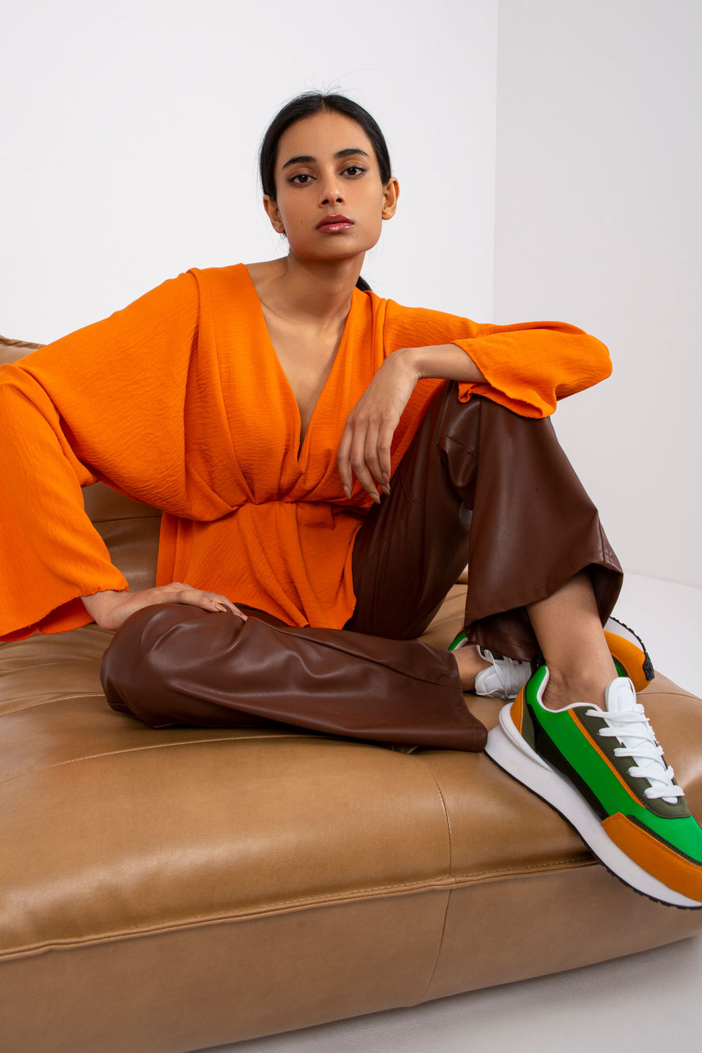 Blouse femme Italy Moda Chemisier Chemisier — orange