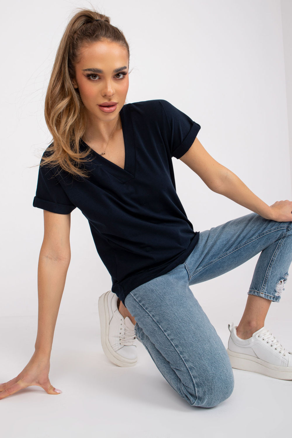 Blouse femme BFG T Shirt T — bleu marine