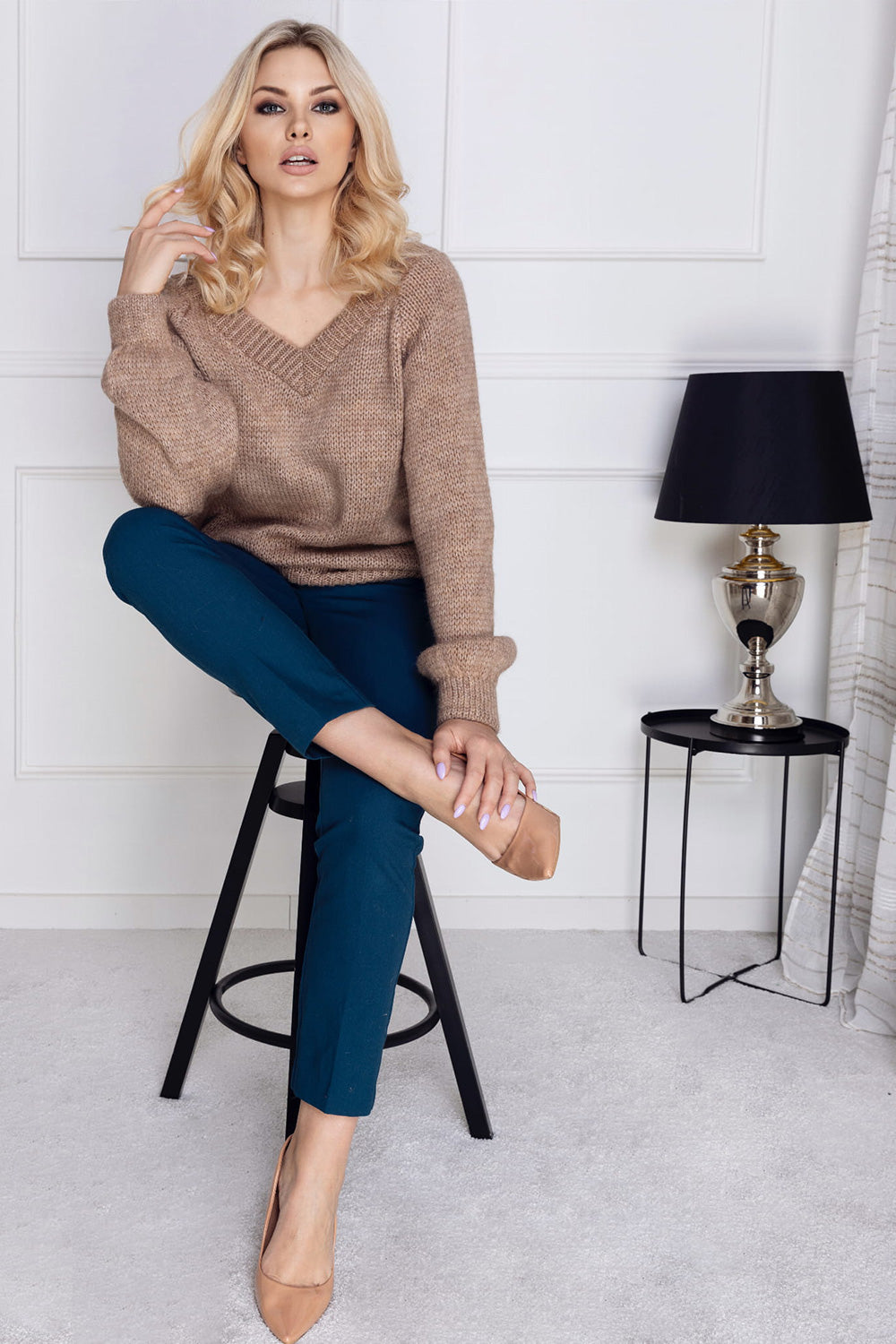 Pull femme PeeKaBoo Chandail Chandail — beige