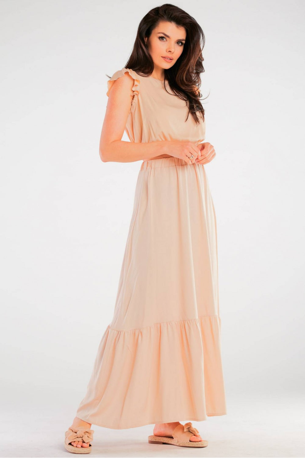 Jupe femme awama Longue Longue — beige