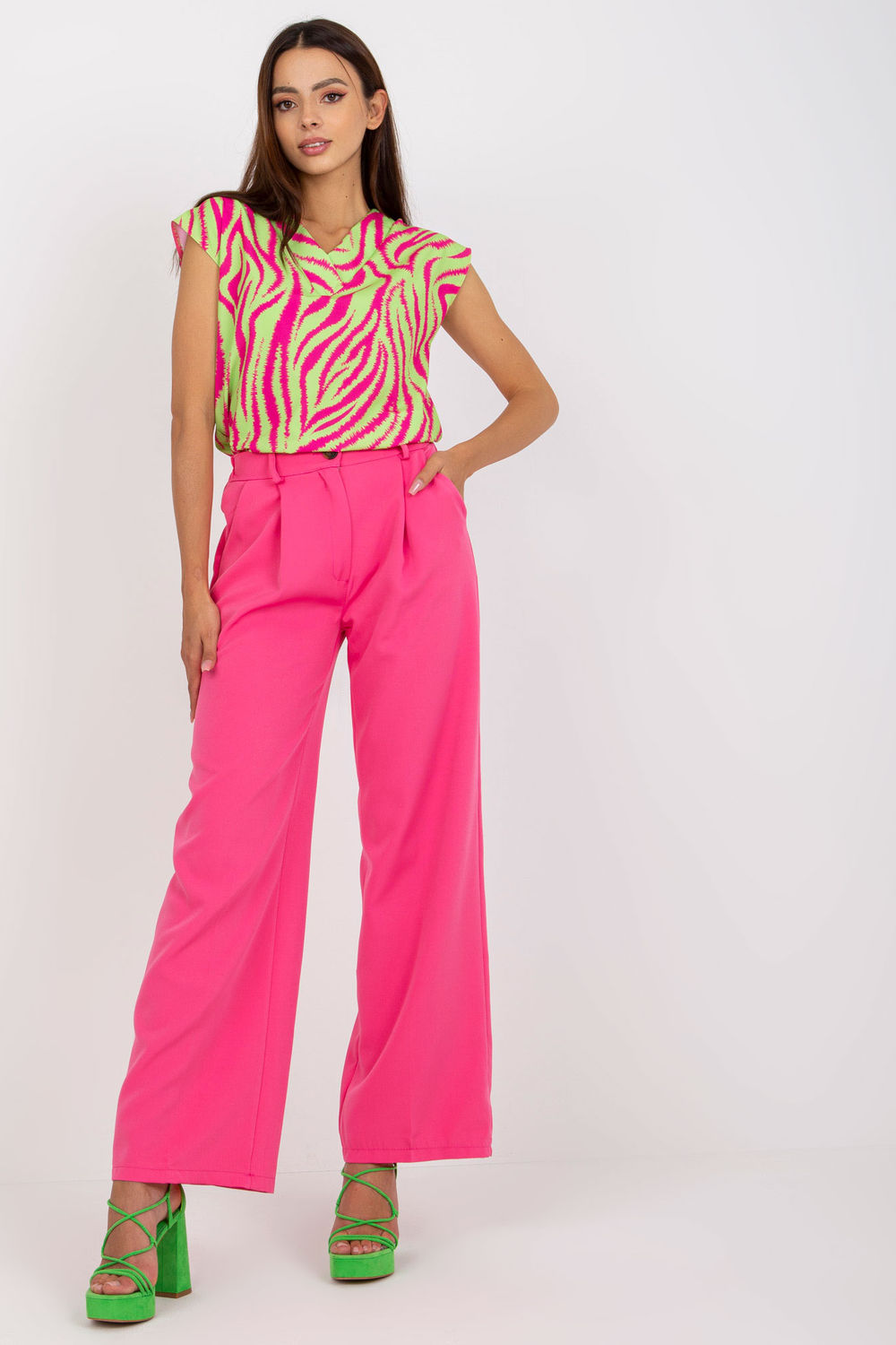 Chaussures à talons femme Italy Moda Pantalon Pantalon — rosé