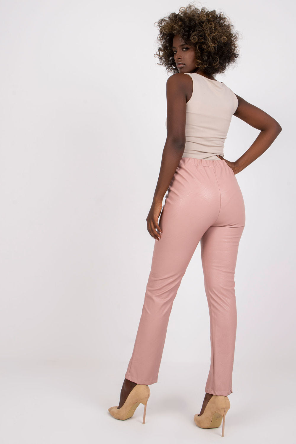 Chaussures à talons femme Italy Moda Pantalon Pantalon — rosé