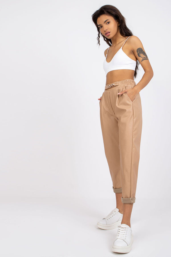 Chaussures à talons femme Italy Moda Pantalon Pantalon — beige