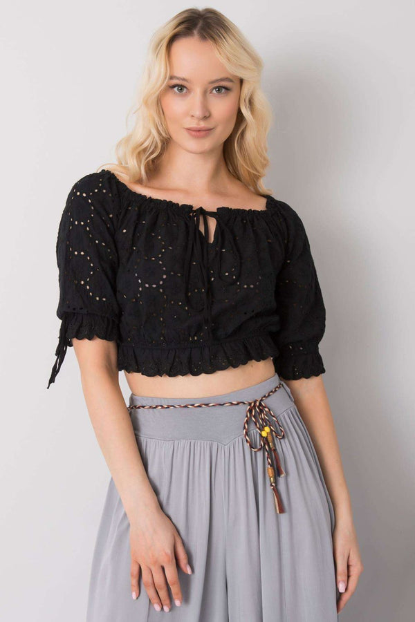Blouse femme Och Bella Chemisier Chemisier — noir