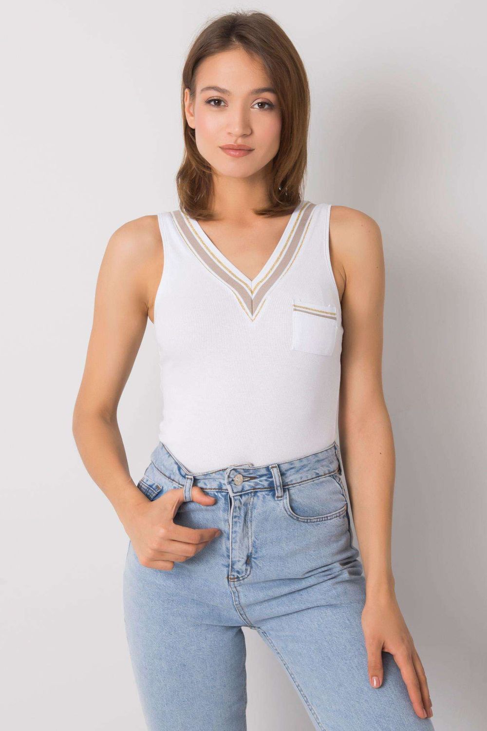 Maillot de bain femme Och Bella Top Top — blanc