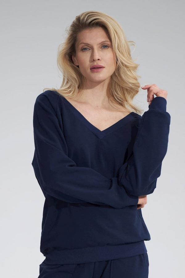 T-shirt femme Figl Sweatshirt Sweatshirt — bleu marine