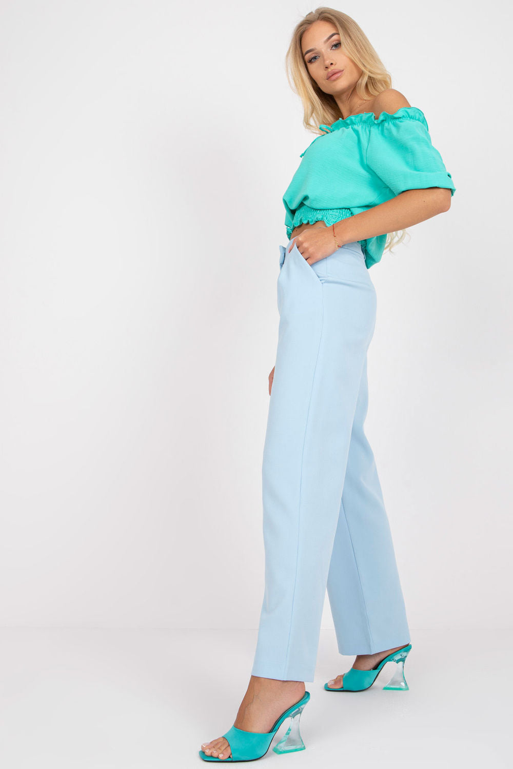 Chaussures à talons femme Rue Paris Pantalon Pantalon — bleu