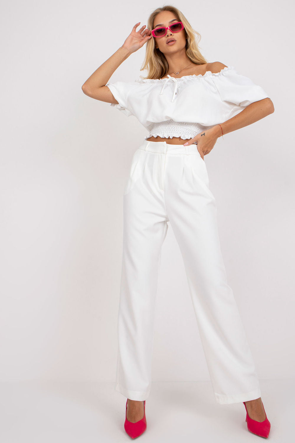 Chaussures à talons femme Rue Paris Pantalon Pantalon — blanc