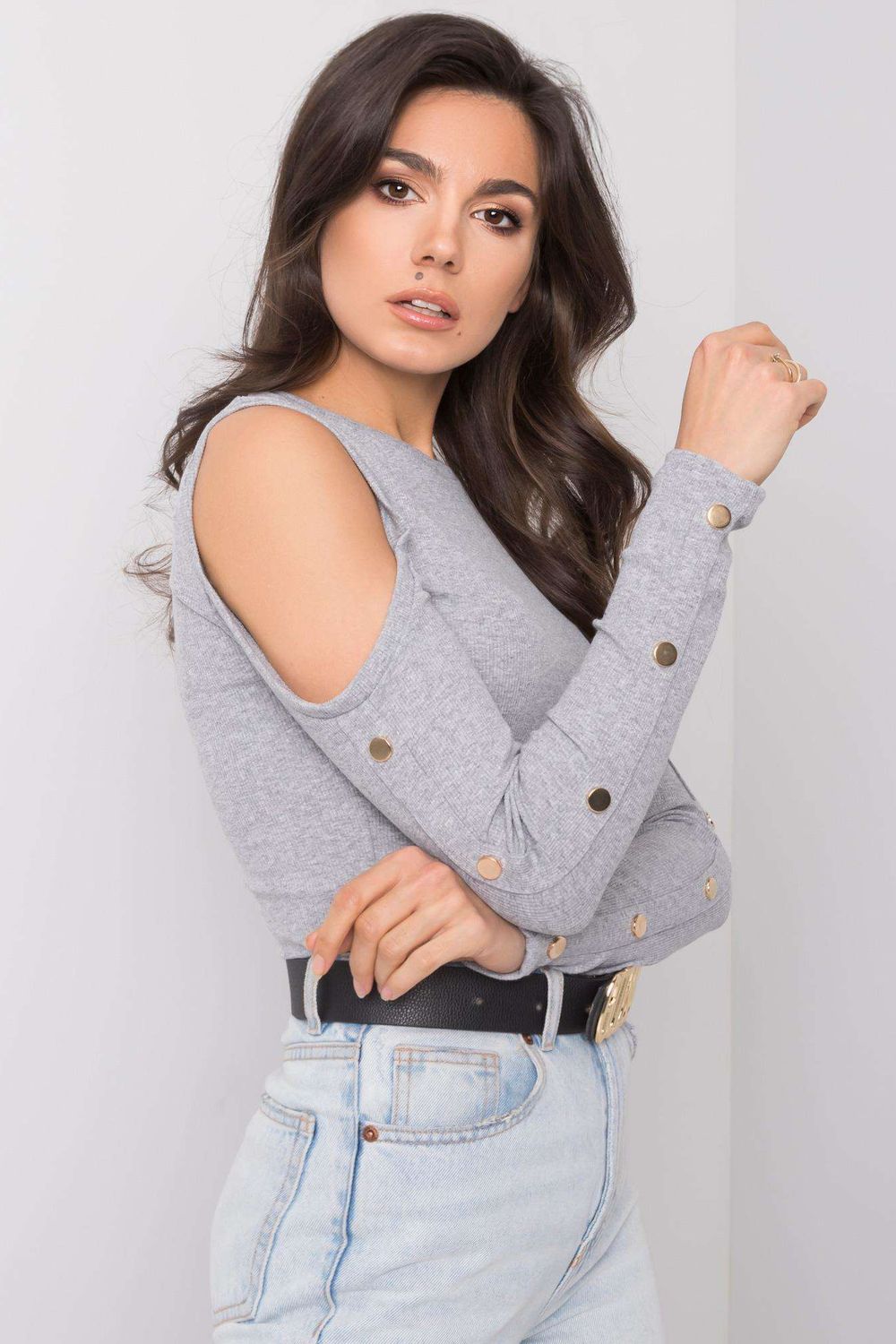 Blouse femme Rue Paris Chemisier Chemisier — gris