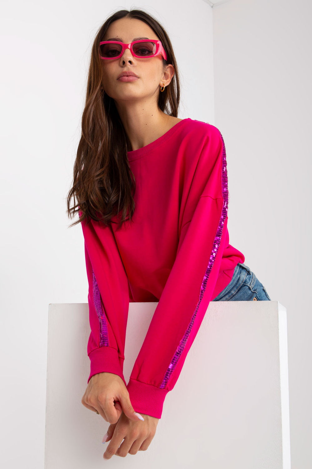 T-shirt femme Rue Paris Sweatshirt Sweatshirt — rosé